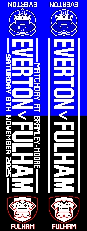 Everton v Fulham scarf vertical